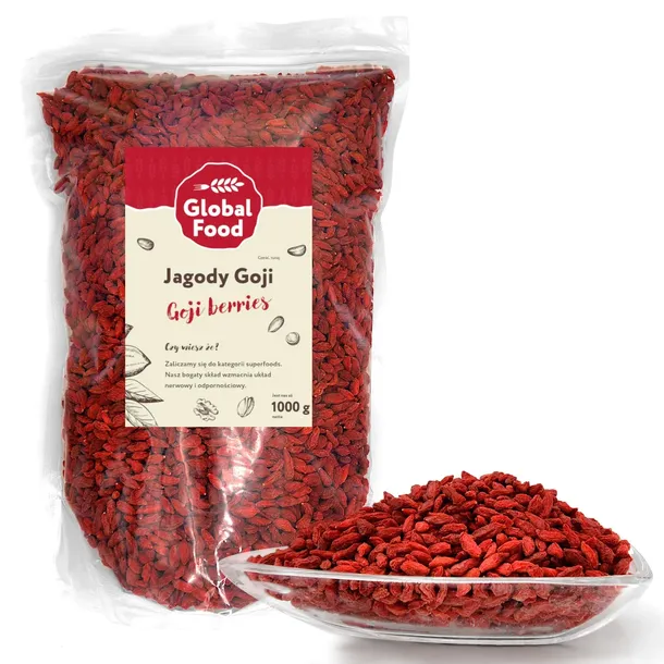 JAGODY GOJI 1kg (1000g) OWOCE SUSZONE NATURALNE SUPERFOOD