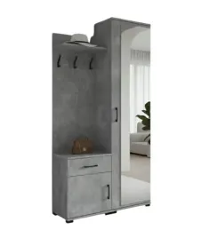 beton-garderoba-90cm-przedpokoj-lustro-wieszaki-szafka-na-buty-eris