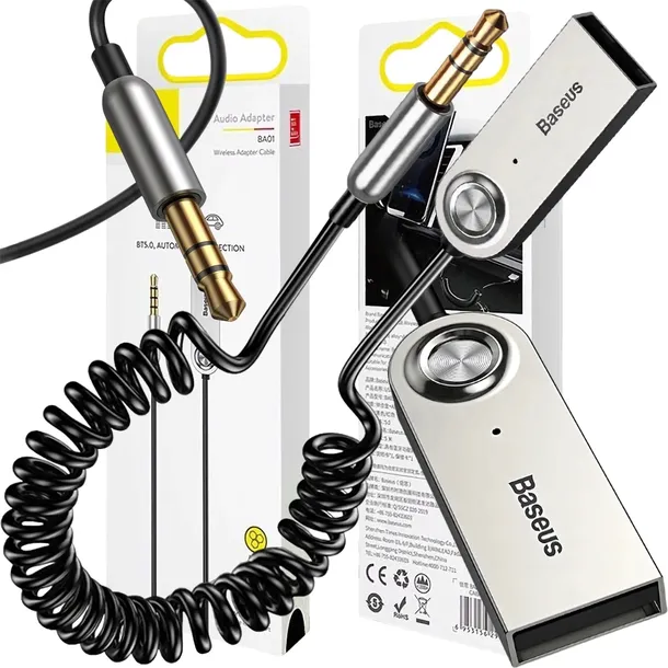 baseus-transmiter-adapter-odbiornik-audio-bluetooth-aux-do-samochodu-auta-stan-nowy-funkcje-zestaw-glosnomowiacy