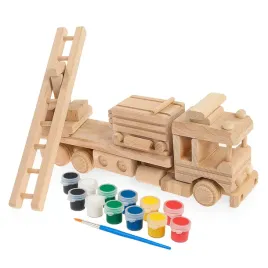 drewniana-zabawka-john-paddle-woz-strazacki-30cm-z-zestawem-farbek