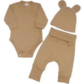 brazowy-komplet-3cz-niemowlecy-regulacja-wielkosci-w-prazek-62-68-wyprawka