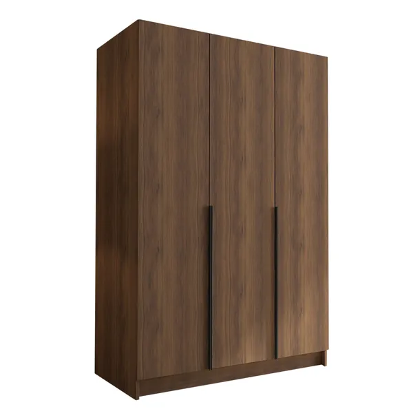 Szafa CALIA I 150cm - duża i praktyczna garderoba - ORZECH WARMIA+CZARNY
