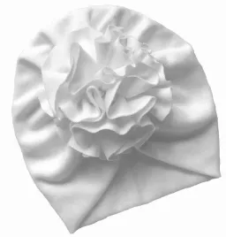 czapka-niemowleca-turban-kwiat-bialy-chrzest-0-6