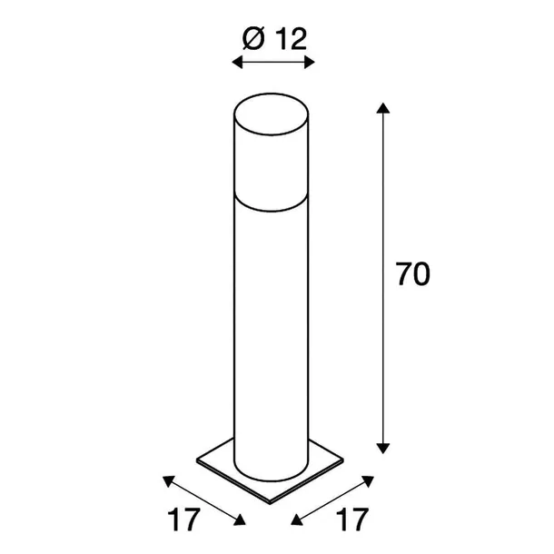 lisenne-pole-70-e27-szara-ip54