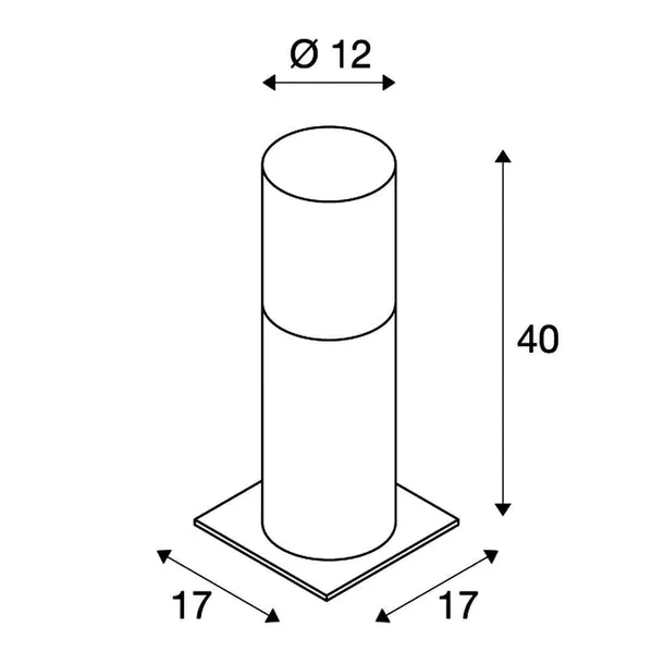 lisenne-pole-40-e27-szara-ip54