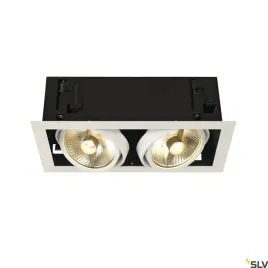 kadux-2-lampa-wpuszczana-dwupunktowa-qpar111-prostokatna-biala-matowa