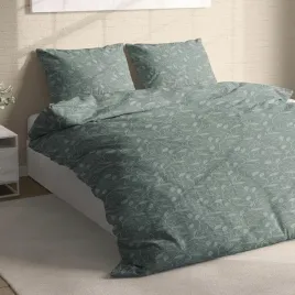 traumschon-posciel-flanelowa-135-x-200-cm-zielona