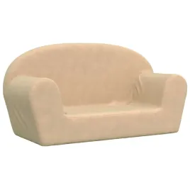 sofa-dla-dzieci-2-os-kremowa-miekki-plusz