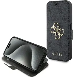 etui-guess-gubkp15l4gmggr-apple-iphone-15-pro-book-4g-metal-logo-szary-grey