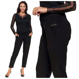 czarne-spodnie-damskie-moraj-elastyczne-podwyzszony-stan-proste-3xl-4xl