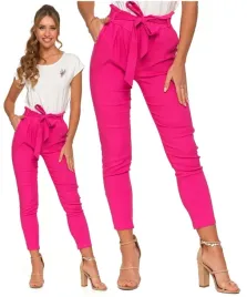 spodnie-damskie-elastyczne-modny-elegancki-roz-wysoki-stan-wygodne-moraj-l