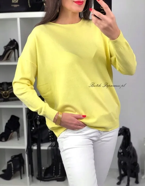 bluzka-basic-classic-delikatny-sweterek-zolty