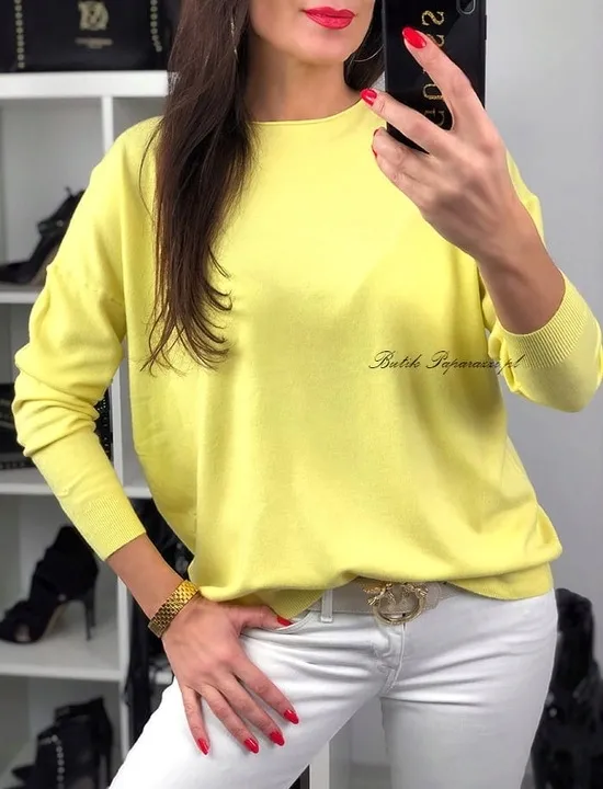 bluzka-basic-classic-delikatny-sweterek-zolty