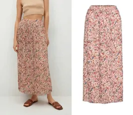 mango-dluga-plisowana-spodnica-w-kwiaty-xs