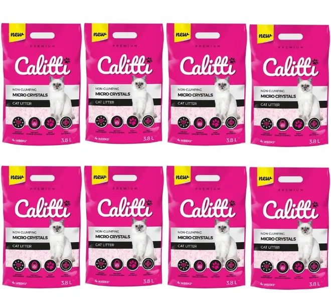ŻWIREK DLA KOTA Silikonowy CALITTI Micro Crystals Drobnoziarnisty 8x3,8L