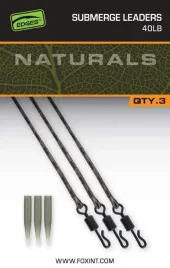 fox-zestaw-naturals-submerged-leaders-40lb-x-3-szt