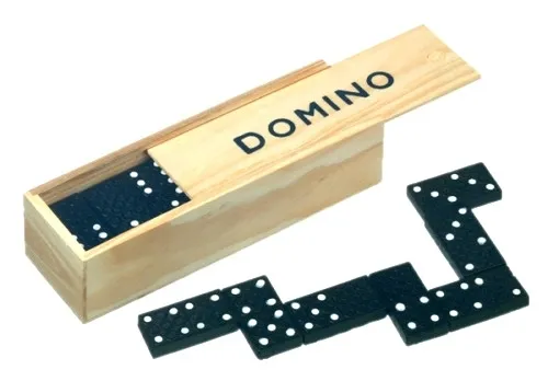DREWNIANE DOMINO GRA W PUDEŁKU 28 ELEMENTÓW
