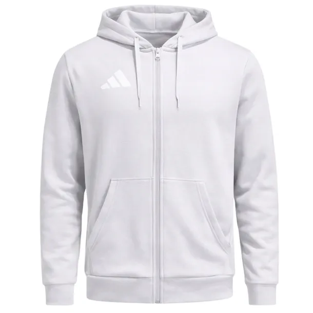 Bluza Męska z Kapturem Rozpinana ADIDAS Entrada 26 Bawełniana Szara r. M