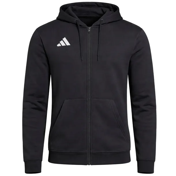 Bluza Męska z Kapturem Rozpinana ADIDAS Entrada 26 Bawełniana Czarna r.XL