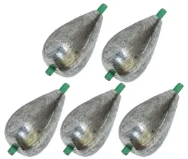 ciezarek-wedkarski-lezka-jaxon-50g-przelotowy-na-ryby-z-igielitem-5-szt