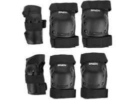 zestaw-ochraniaczy-na-kolona-lokcie-nadgarstki-raven-dexard-black-s