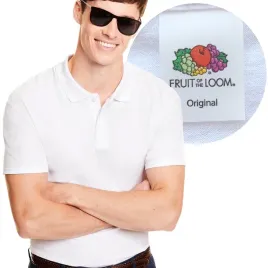 koszulka-polo-original-fruit-of-the-loom-white-l