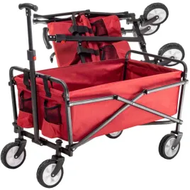 czerwony-ogrodowy-wozek-transportowy-skladany