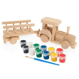 drewniana-zabawka-john-paddle-traktor-34cm-z-zestawem-farbek