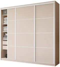 szafa-przesuwna-250-cm-vita-max-bezowa-wysoka-z-szufladami-i-drazkami