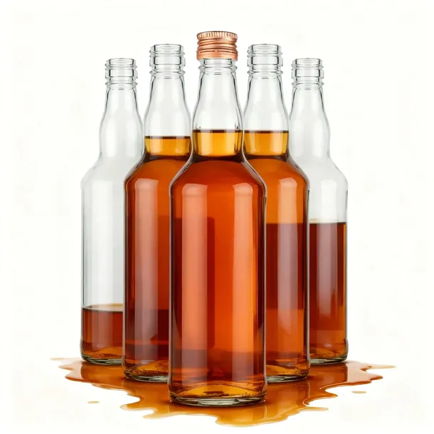 100 szt. Butelki szklane 500 ml z zakrętkami Butelka na wódkę bimber sok