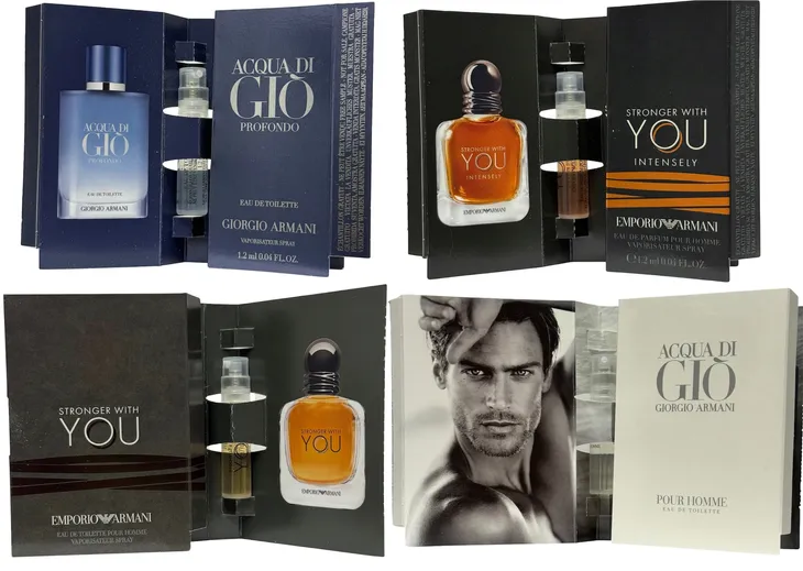 Giorgio Armani Perfumy Zestaw Męski 4 x1,2ML  Próbki  Oryginał