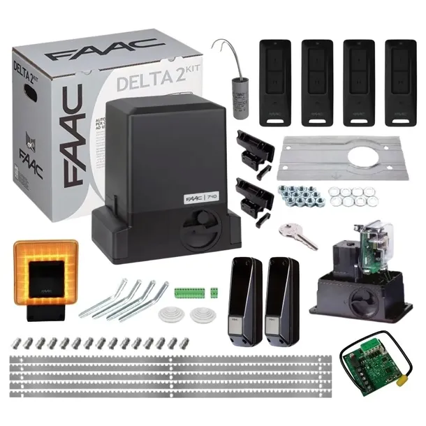 ZESTAW FAAC DELTA 2 740 do 500 kg + LAMPA XLED + 4 PILOTY FDS + LISTWA 5M