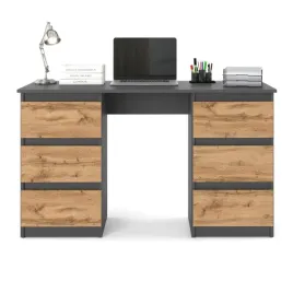 biurko-komputerowe-120cm-loft-6-szuflad-mlodziezowe-szary-dab-wotan-ofi