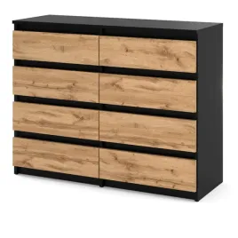 komoda-duza-nowoczesna-120cm-pojemna-szafka-loft-rtv-czarna-mat-dab-wotan