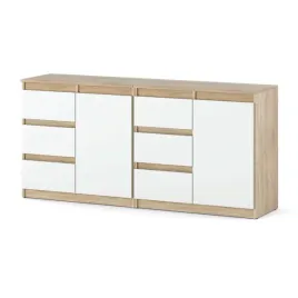 komoda-dab-sonoma-bialy-mat-duza-szafka-160cm-z-szufladami-salon-sypialnia