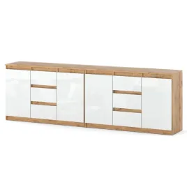 komoda-drewniana-dab-wotan-6-szuflad-bialy-wysoki-polysk-szafka-240cm