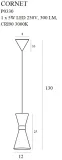 maxlight-p0330-lampa-wiszaca-cornet-1-led-kolor-czarny-zloty-stan-nowy
