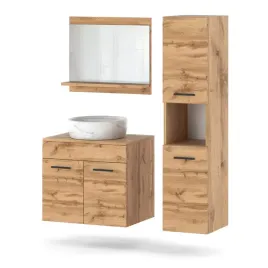 zestaw-lazienkowy-wiszacy-90cm-szafka-z-umywalka-lustro-slupek-dab-wotan