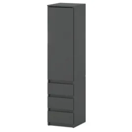 szafa-garderoba-40cm-z-3-szufladami-nowoczesna-do-przedpokoju-szary-mat