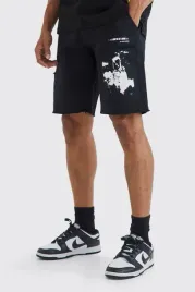 czarne-bawelniane-luzne-spodenki-kieszenie-nadruk-przed-kolano-boohoo-32