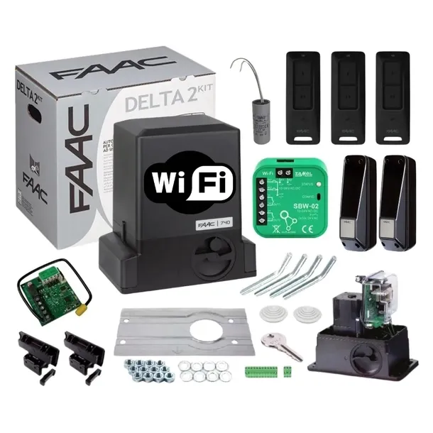 Zestaw FAAC DELTA 2 740 STANDARD do 500 kg + 3 PILOTY XT2 FDS + WIFI SUPLA