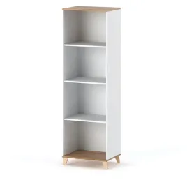 regal-na-ksiazki-60cm-5-polek-szafka-skandynawska-segregatory-bialy-mat
