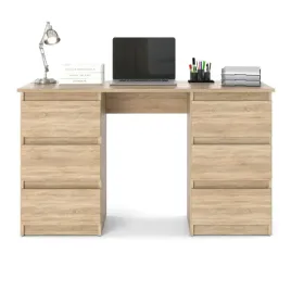 biurko-komputerowe-szkolne-6-szuflad-nowoczesne-drewniane-sonoma-120cm-ofi