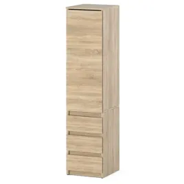szafa-drewniana-garderoba-do-sypialni-3-szuflady-waska-40cm-dab-sonoma