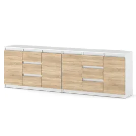 komoda-240cm-szafka-4-szuflady-biala-dab-sonoma-pojemna-nowoczesna-salon