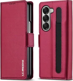 lc-imeeke-etui-skorzane-z-klapka-do-samsung-z-fold-7-portfel-stojak-bordowy