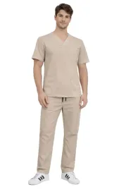 komplet-medyczny-meski-bezowy-scrubs-basic-premium-roz-xl