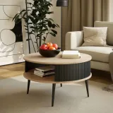 stolik-do-salonu-okragly-lamelowy-dab-artisan-czarne-nogi-nowoczesny-76-cm-stan-nowy