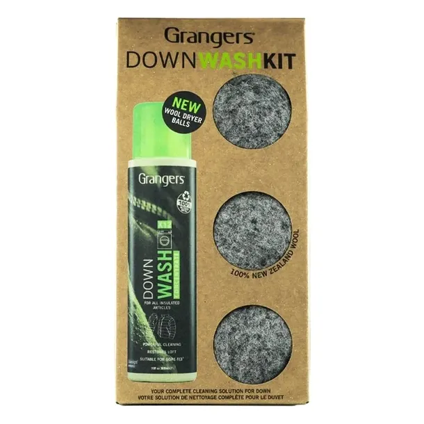 Zestaw do prania puchu płyn + kulki Granger's Down Wash Kit