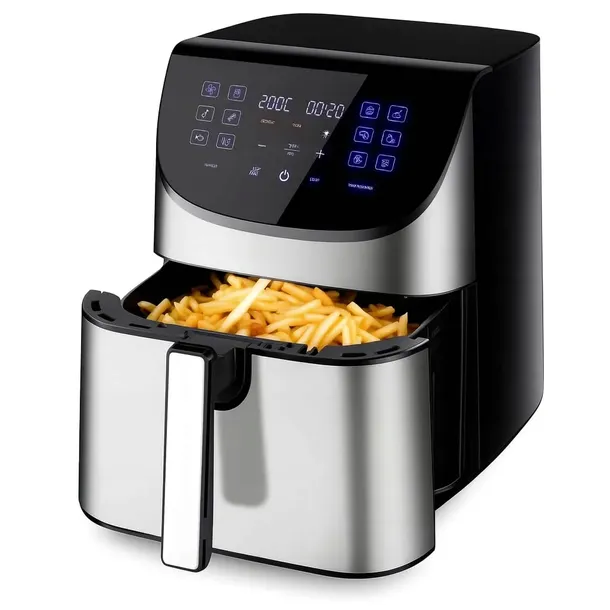 FRYTKOWNICA BEZTŁUSZCZOWA AIR FRYER 8L XXL 12 PROGRAMÓW FRYTOWNICA AIRFRYER